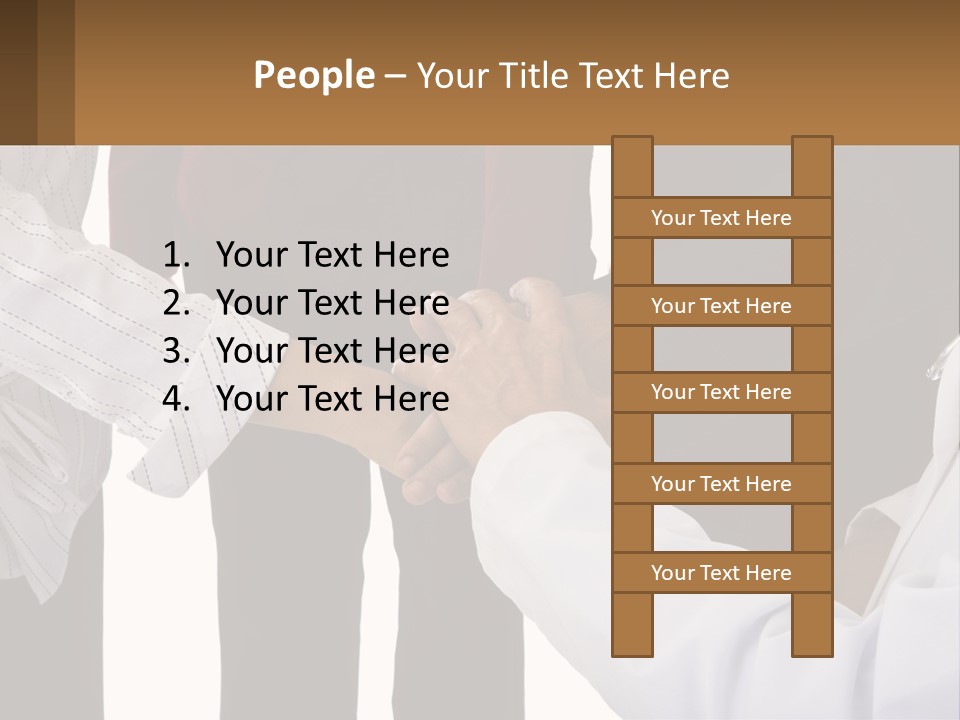 A Group Of People Holding Hands In A Circle PowerPoint Template