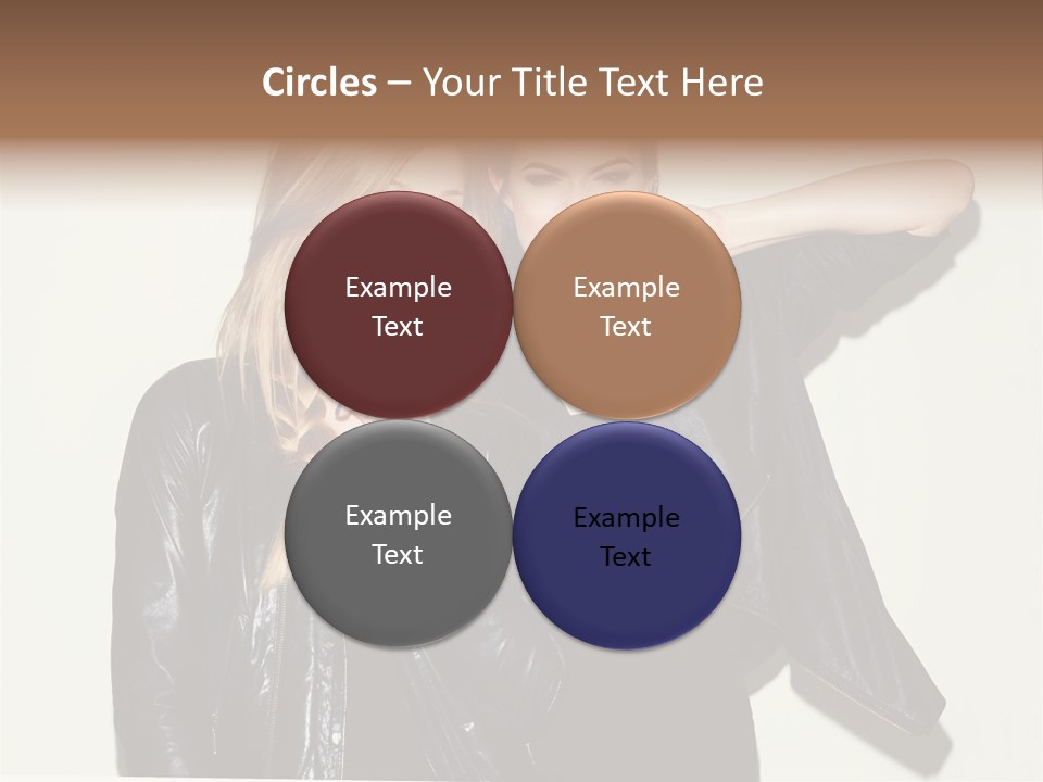 Two Beautiful Young Women Standing Next To Each Other PowerPoint Template