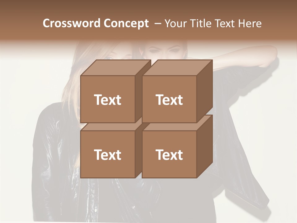 Two Beautiful Young Women Standing Next To Each Other PowerPoint Template