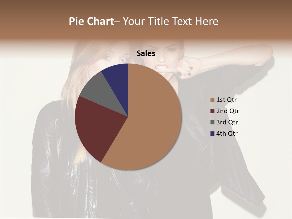 Two Beautiful Young Women Standing Next To Each Other PowerPoint Template