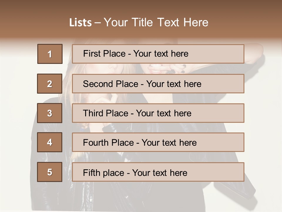 Two Beautiful Young Women Standing Next To Each Other PowerPoint Template