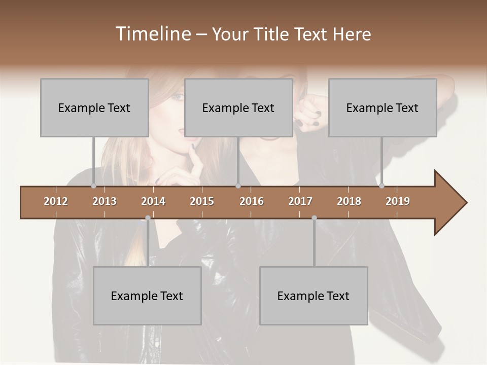 Two Beautiful Young Women Standing Next To Each Other PowerPoint Template