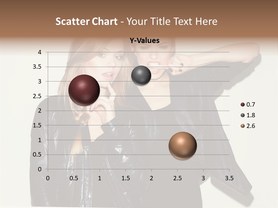 Two Beautiful Young Women Standing Next To Each Other PowerPoint Template