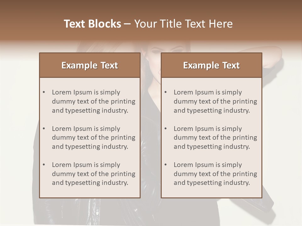 Two Beautiful Young Women Standing Next To Each Other PowerPoint Template