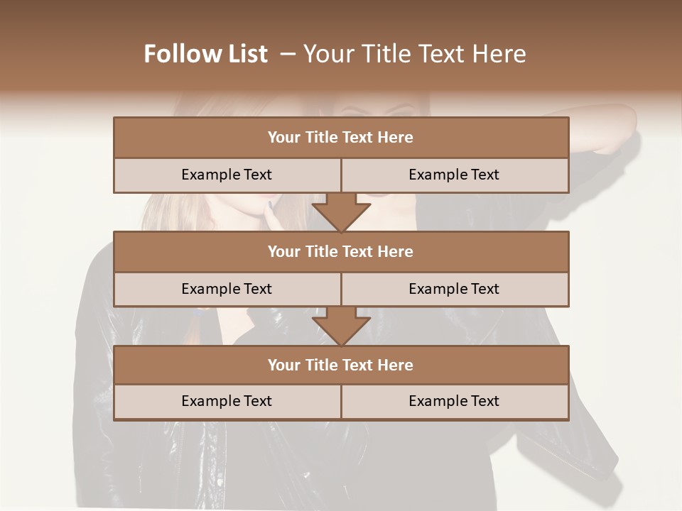 Two Beautiful Young Women Standing Next To Each Other PowerPoint Template