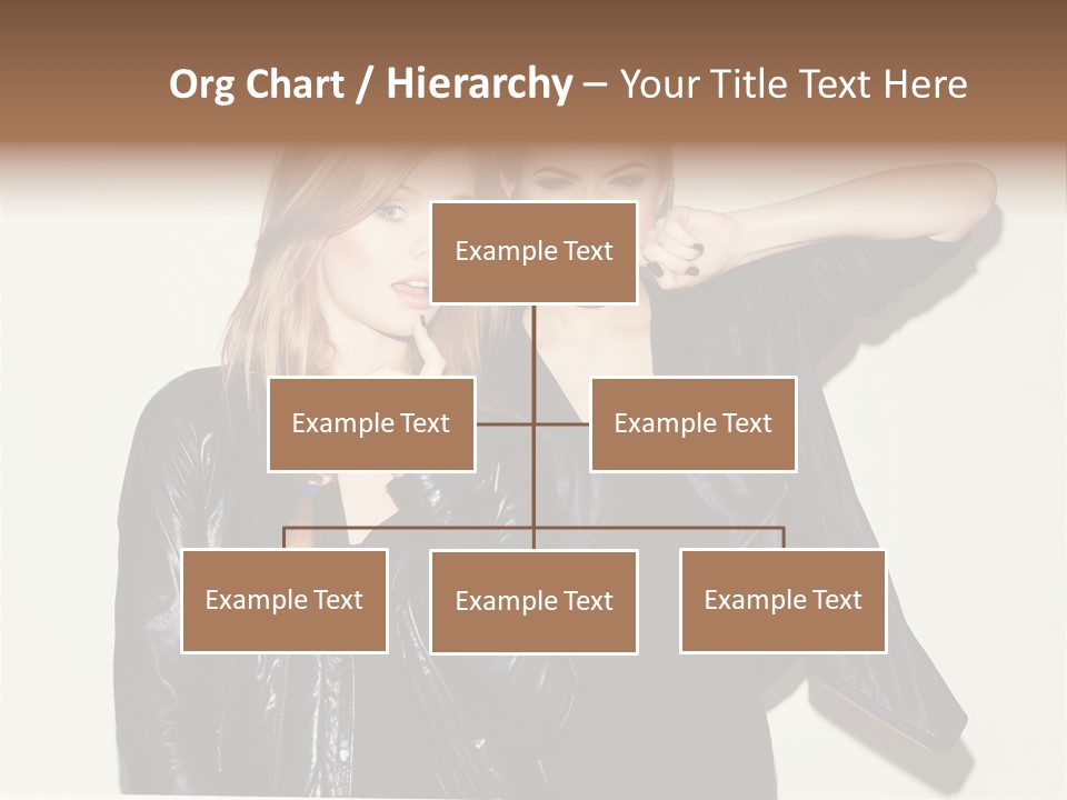 Two Beautiful Young Women Standing Next To Each Other PowerPoint Template