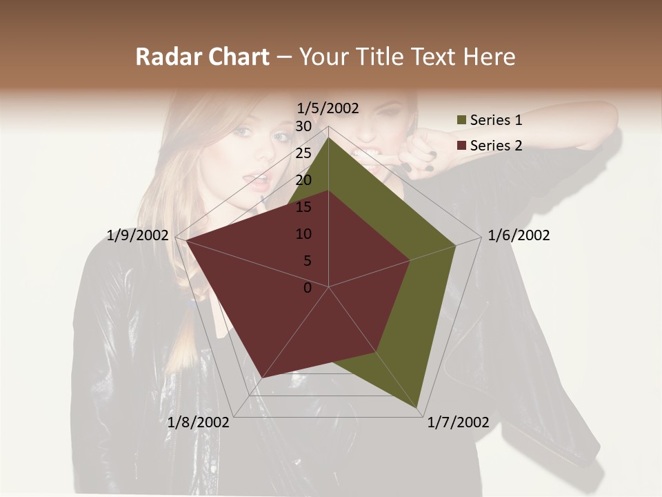 Two Beautiful Young Women Standing Next To Each Other PowerPoint Template