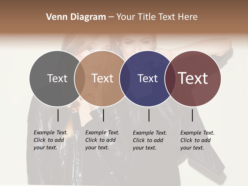 Two Beautiful Young Women Standing Next To Each Other PowerPoint Template