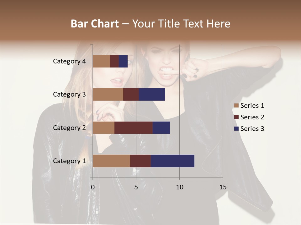 Two Beautiful Young Women Standing Next To Each Other PowerPoint Template