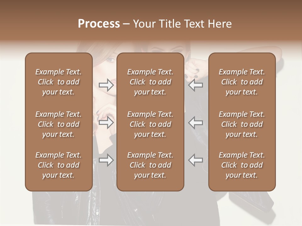 Two Beautiful Young Women Standing Next To Each Other PowerPoint Template