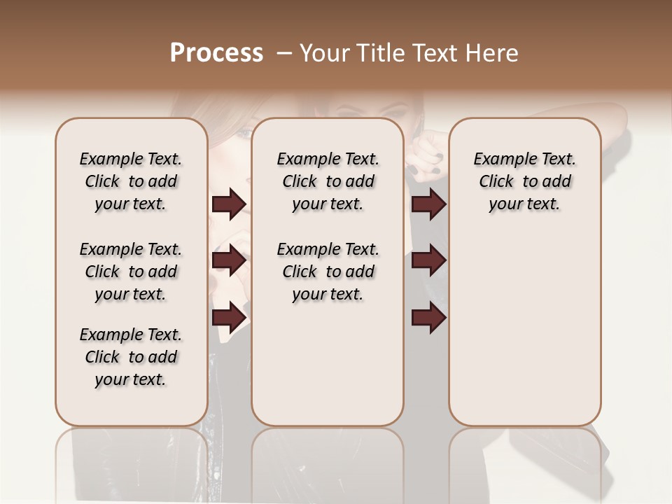 Two Beautiful Young Women Standing Next To Each Other PowerPoint Template