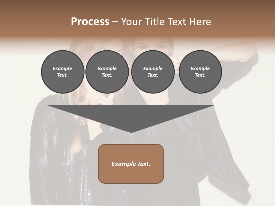 Two Beautiful Young Women Standing Next To Each Other PowerPoint Template