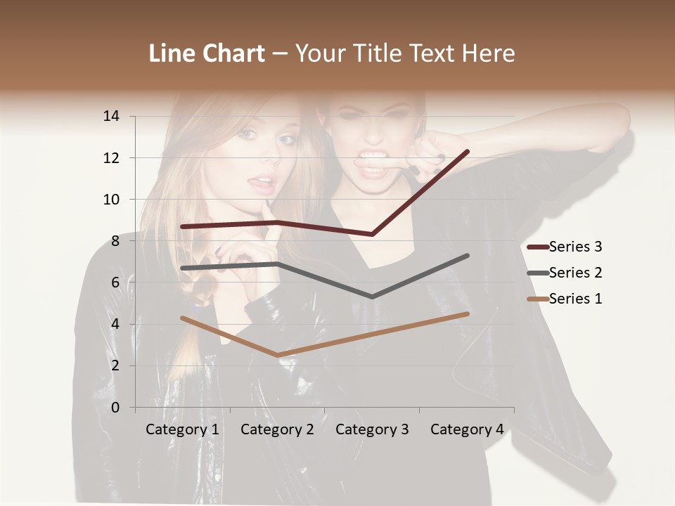 Two Beautiful Young Women Standing Next To Each Other PowerPoint Template
