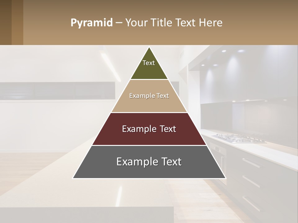 A Kitchen With A Counter Top And A Stove Top Oven PowerPoint Template
