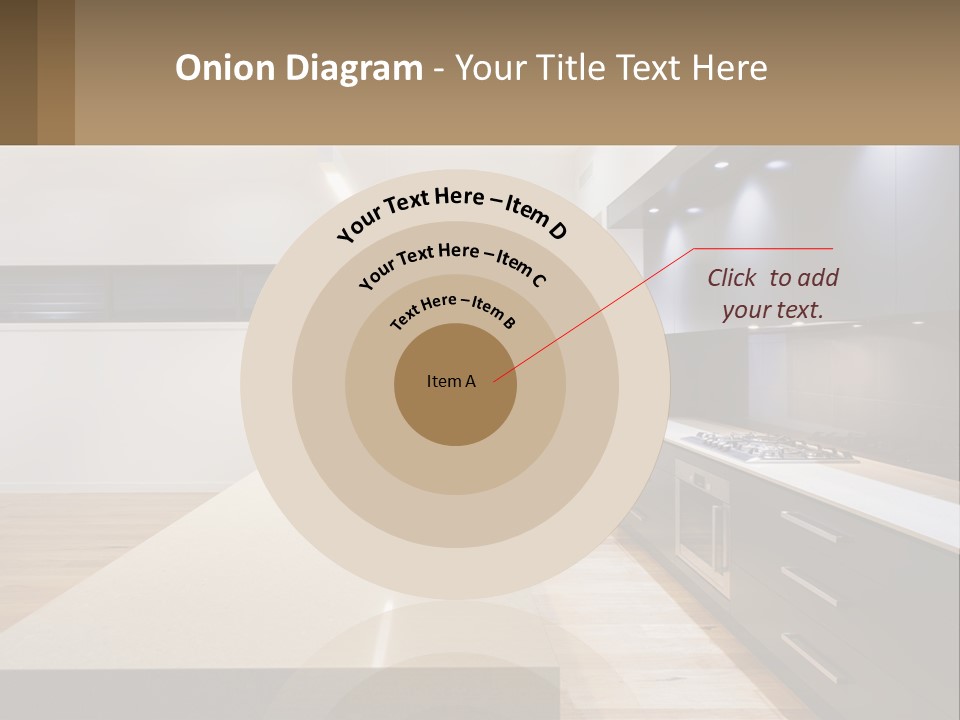 A Kitchen With A Counter Top And A Stove Top Oven PowerPoint Template