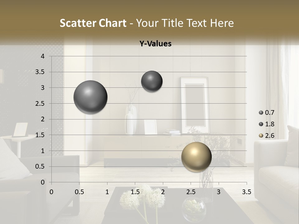 A Living Room Filled With Furniture And A Mirror PowerPoint Template