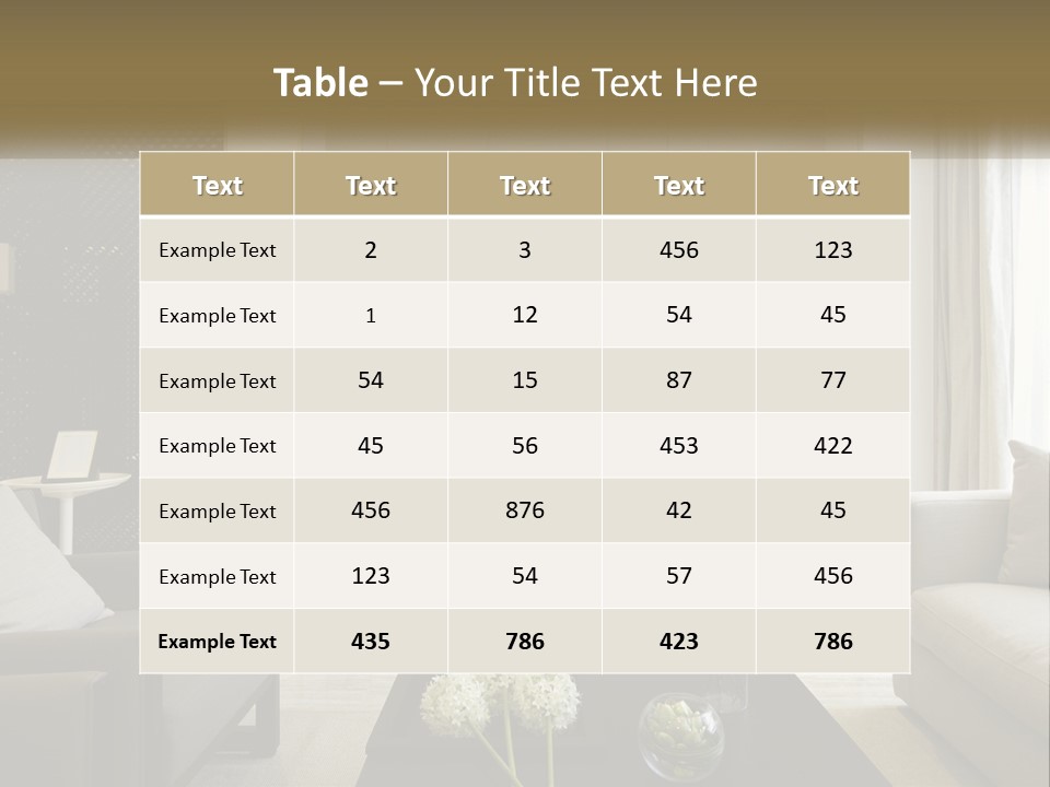 A Living Room Filled With Furniture And A Mirror PowerPoint Template