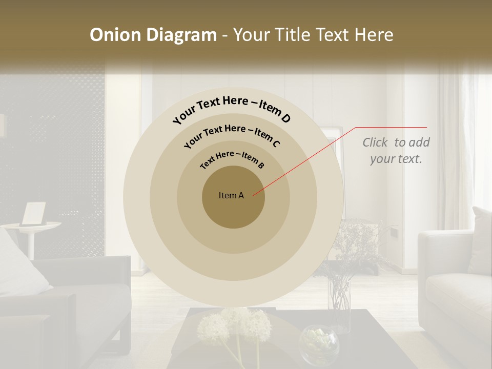 A Living Room Filled With Furniture And A Mirror PowerPoint Template