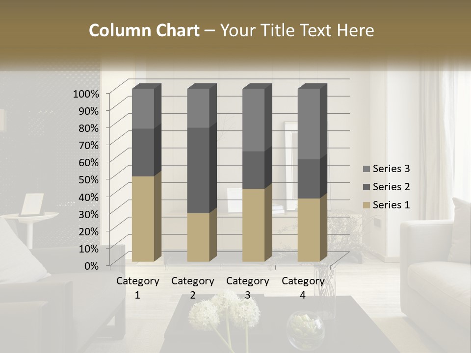 A Living Room Filled With Furniture And A Mirror PowerPoint Template