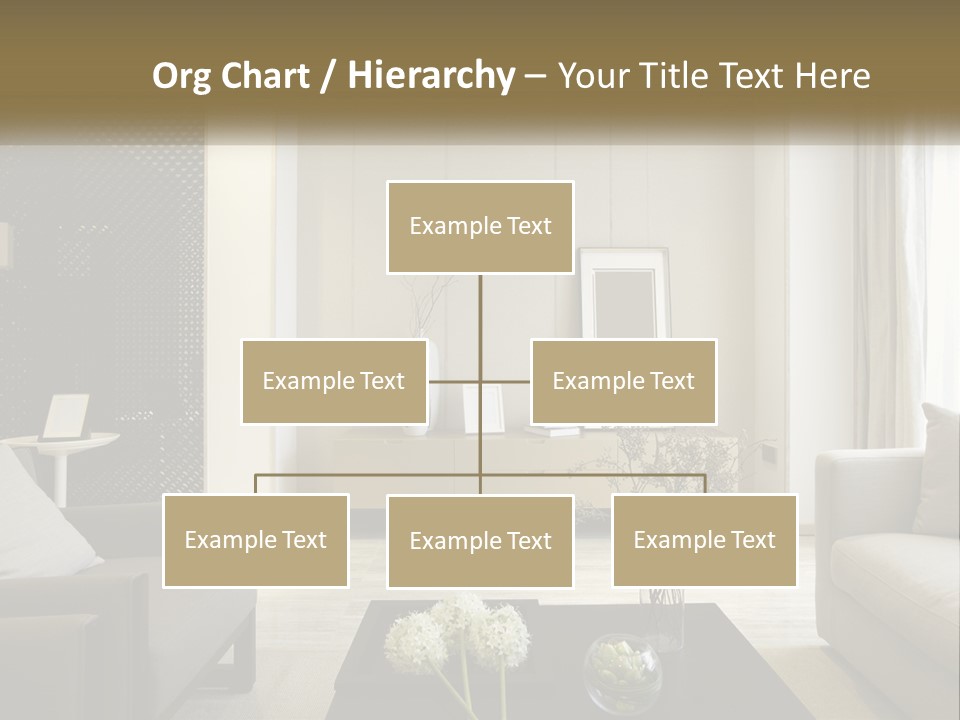 A Living Room Filled With Furniture And A Mirror PowerPoint Template