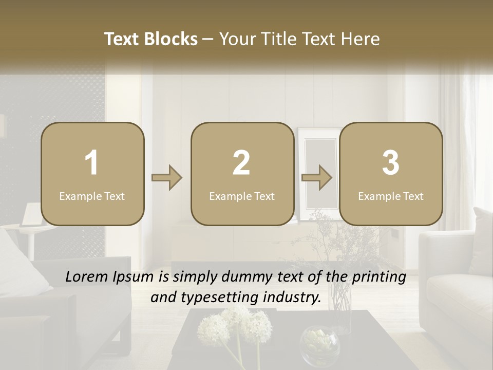 A Living Room Filled With Furniture And A Mirror PowerPoint Template