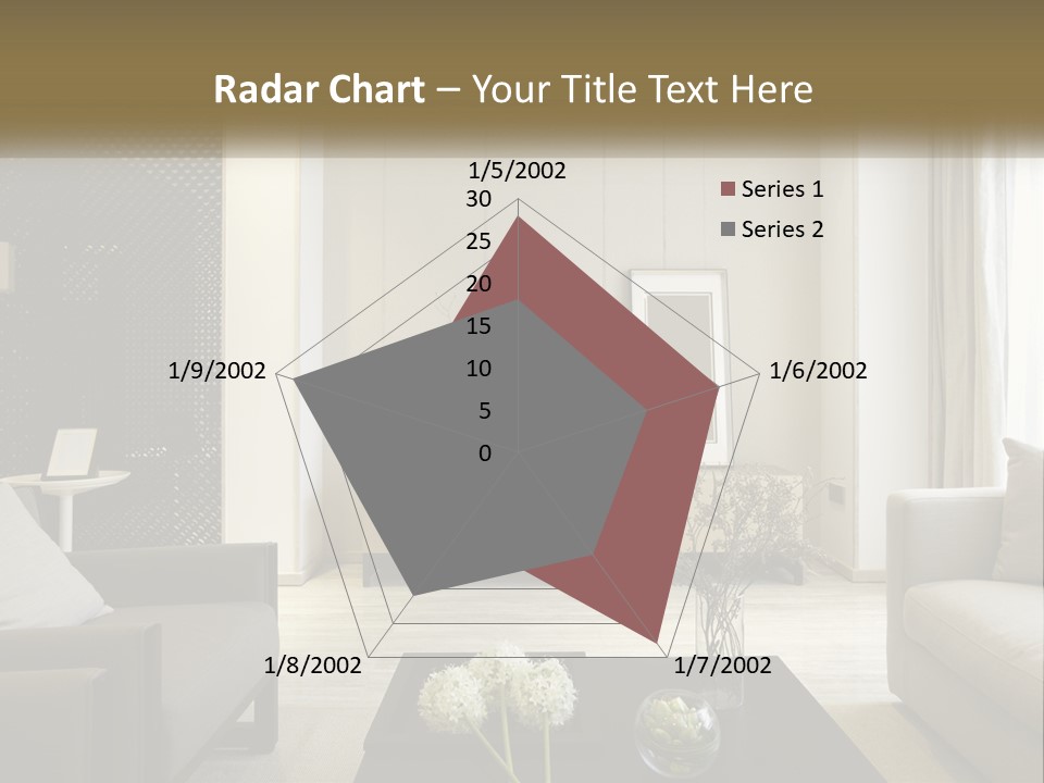 A Living Room Filled With Furniture And A Mirror PowerPoint Template
