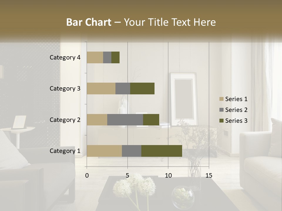 A Living Room Filled With Furniture And A Mirror PowerPoint Template