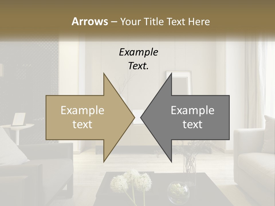 A Living Room Filled With Furniture And A Mirror PowerPoint Template