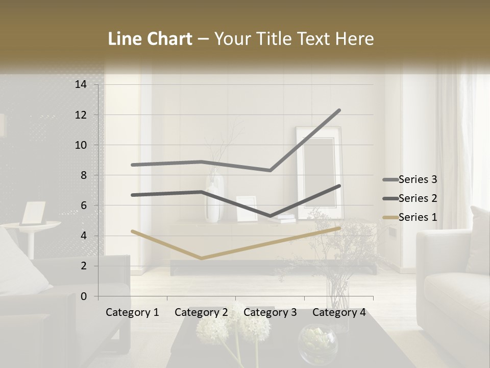 A Living Room Filled With Furniture And A Mirror PowerPoint Template