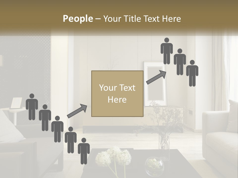 A Living Room Filled With Furniture And A Mirror PowerPoint Template