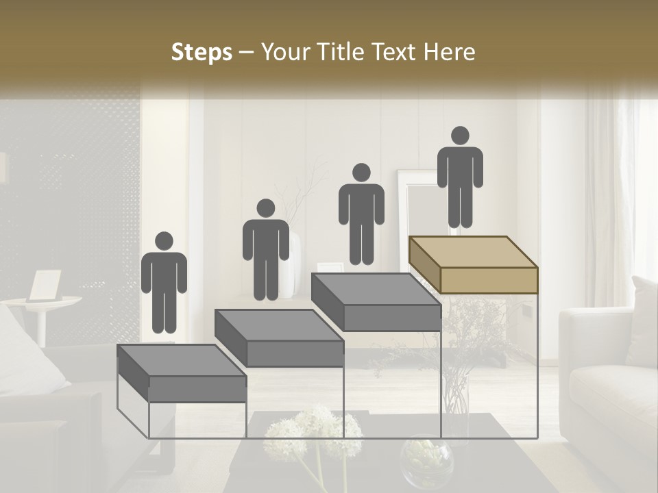 A Living Room Filled With Furniture And A Mirror PowerPoint Template