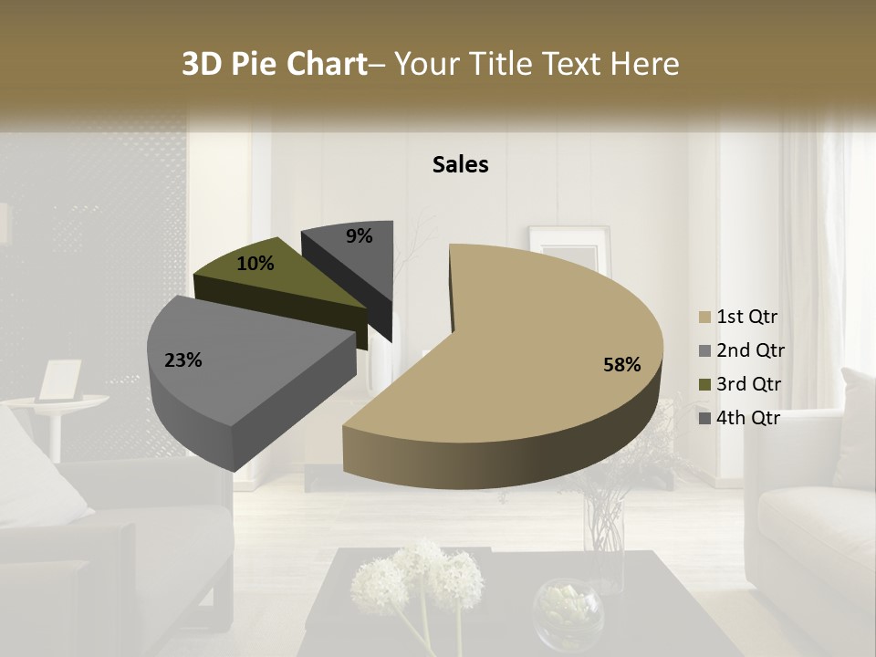 A Living Room Filled With Furniture And A Mirror PowerPoint Template