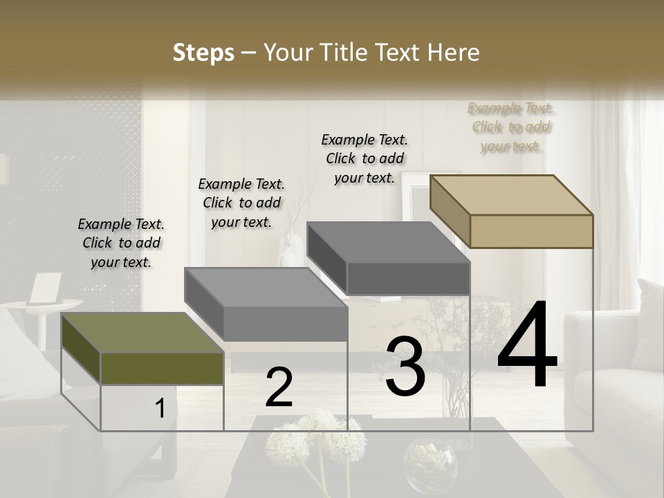 A Living Room Filled With Furniture And A Mirror PowerPoint Template