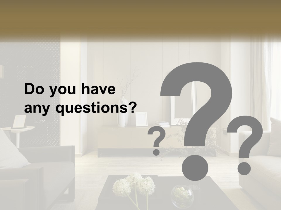 A Living Room Filled With Furniture And A Mirror PowerPoint Template