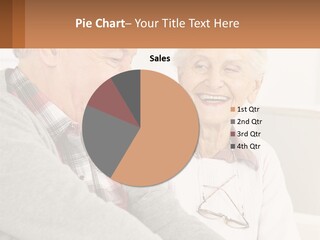 An Elderly Man And Woman Smiling At Each Other PowerPoint Template