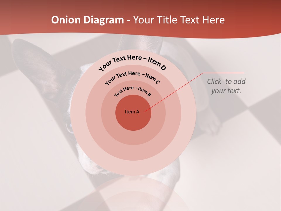 A Small Black And White Dog Standing On A Checkered Floor PowerPoint Template