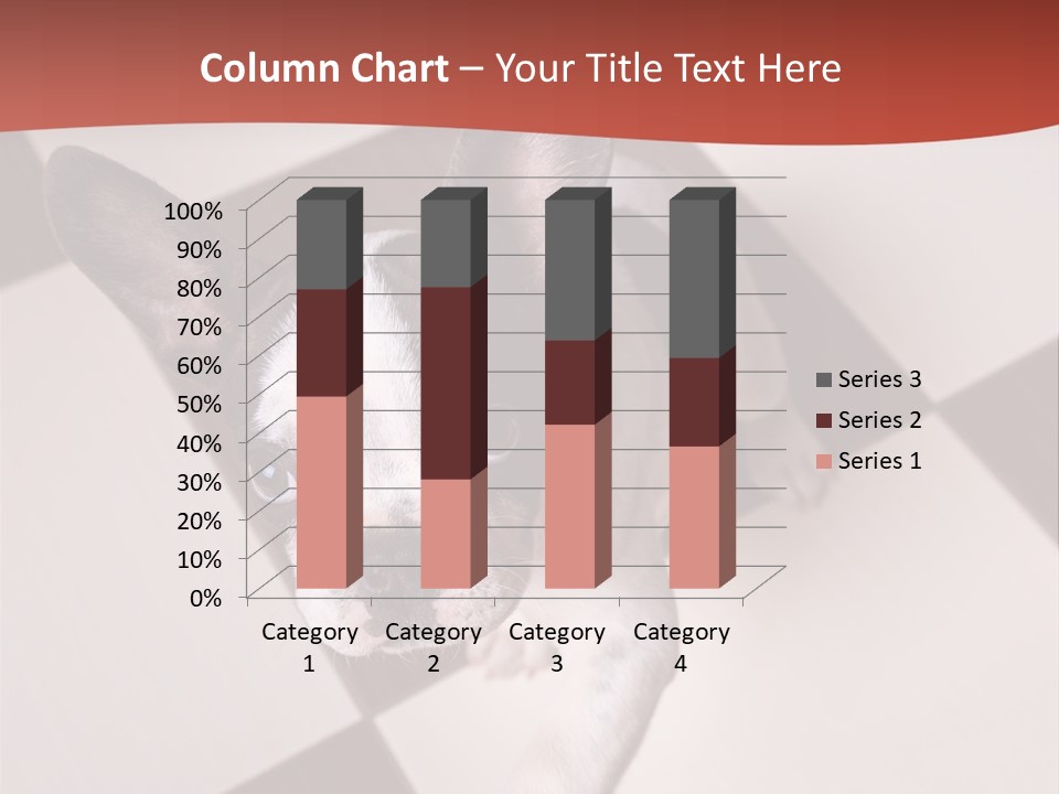 A Small Black And White Dog Standing On A Checkered Floor PowerPoint Template
