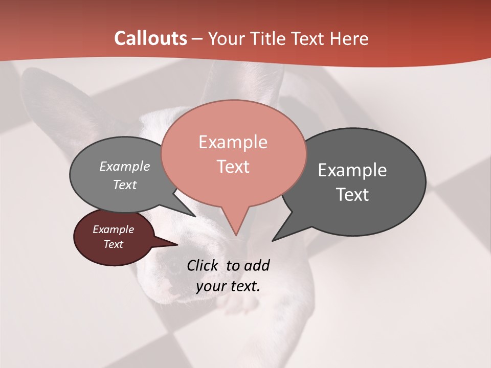 A Small Black And White Dog Standing On A Checkered Floor PowerPoint Template