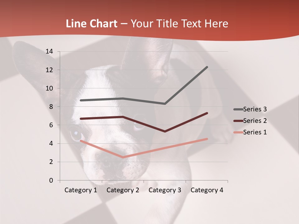 A Small Black And White Dog Standing On A Checkered Floor PowerPoint Template