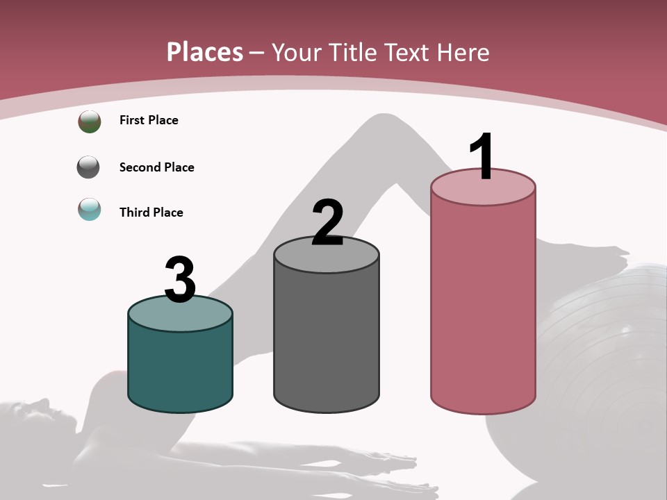 A Woman Is Doing A Yoga Pose On A Ball PowerPoint Template