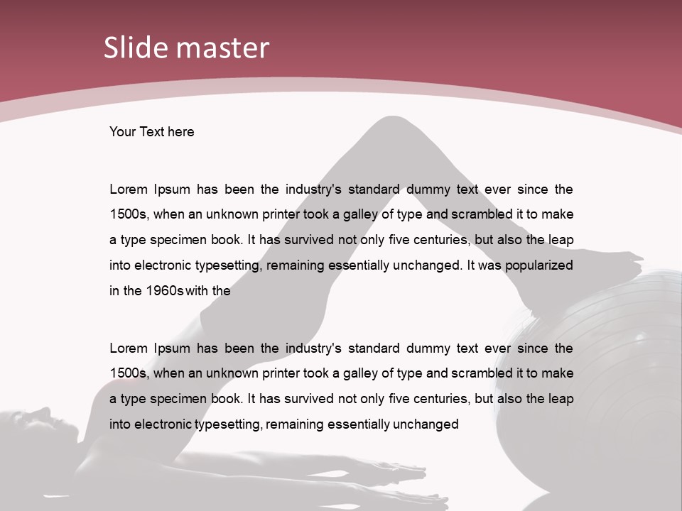 A Woman Is Doing A Yoga Pose On A Ball PowerPoint Template