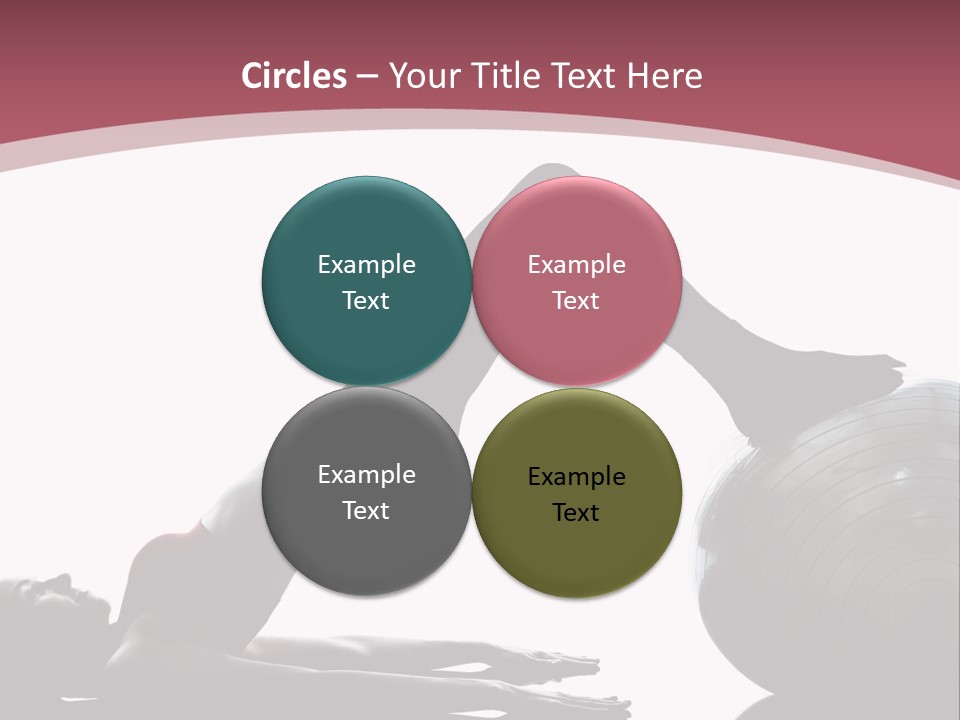 A Woman Is Doing A Yoga Pose On A Ball PowerPoint Template