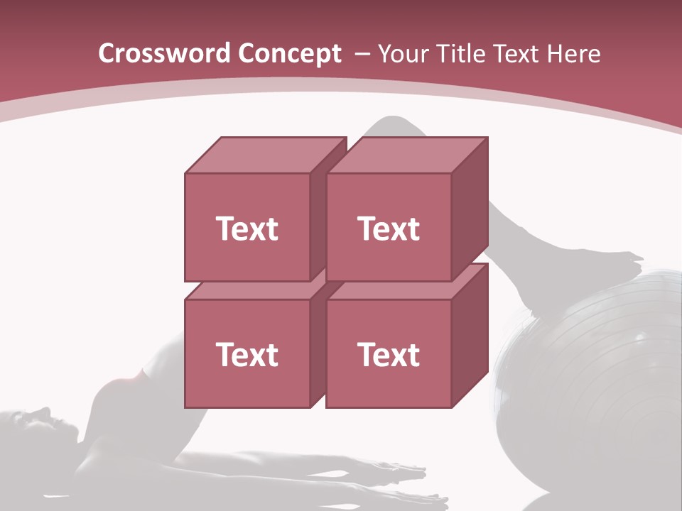 A Woman Is Doing A Yoga Pose On A Ball PowerPoint Template