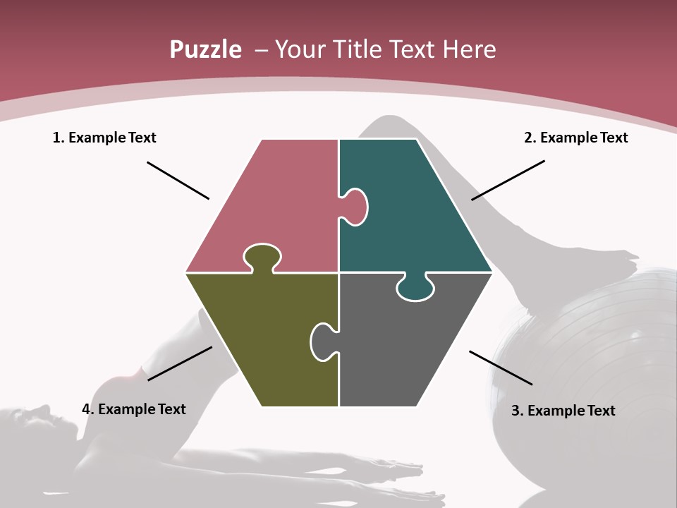 A Woman Is Doing A Yoga Pose On A Ball PowerPoint Template