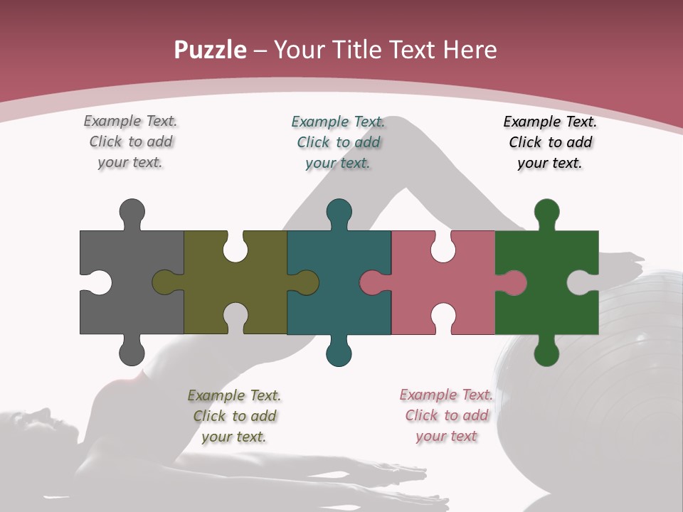 A Woman Is Doing A Yoga Pose On A Ball PowerPoint Template