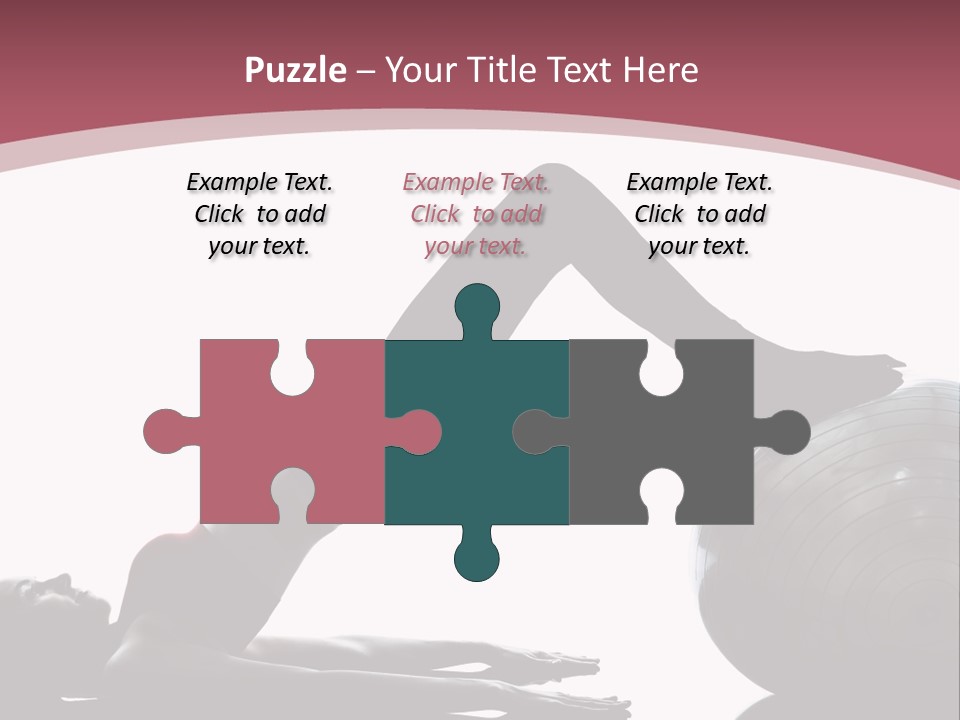 A Woman Is Doing A Yoga Pose On A Ball PowerPoint Template