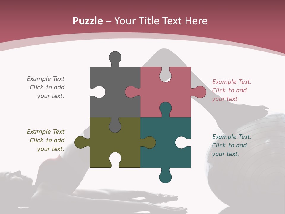 A Woman Is Doing A Yoga Pose On A Ball PowerPoint Template