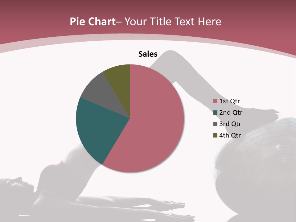 A Woman Is Doing A Yoga Pose On A Ball PowerPoint Template