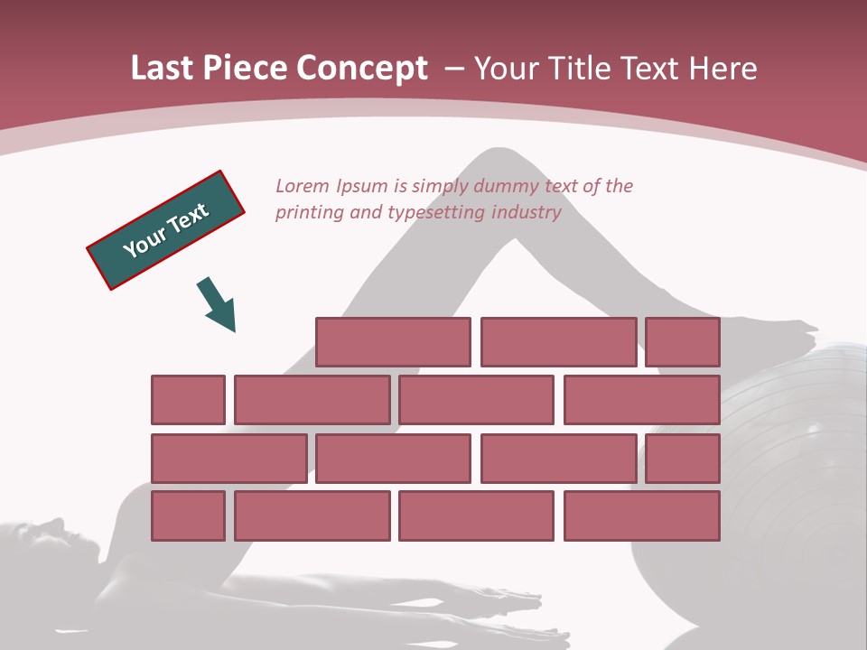 A Woman Is Doing A Yoga Pose On A Ball PowerPoint Template