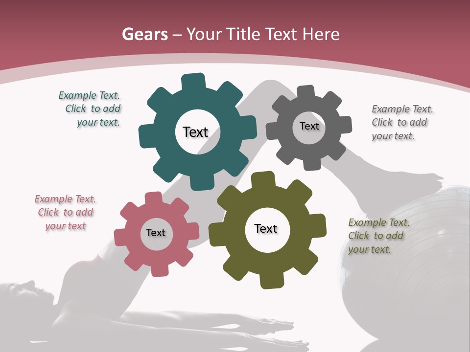 A Woman Is Doing A Yoga Pose On A Ball PowerPoint Template